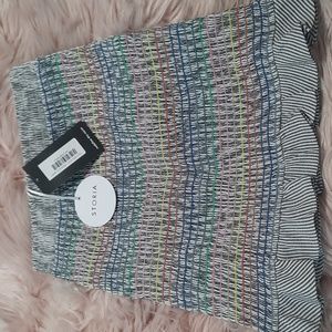 Nwt storia rainbow smocked skirt size small